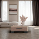 Mesa de Centro Marsella Cartagena y Avellana 60x23.8cm Cuadrado con Patas