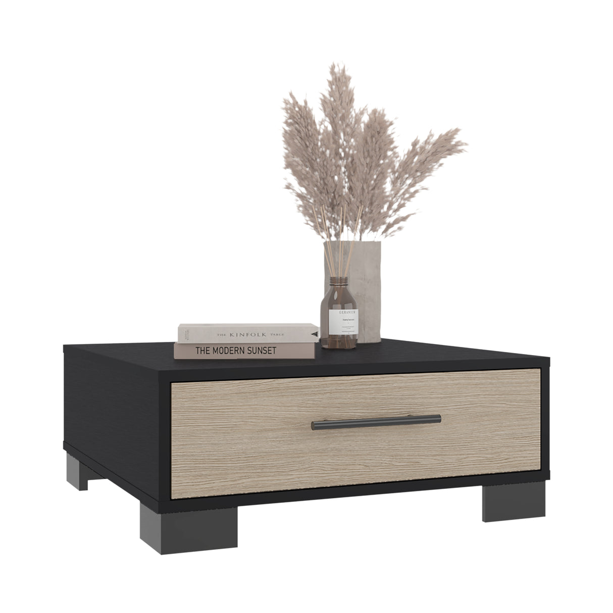 Mesa de Centro Marsella Wengue y Cartagena 60x23.8cm Cuadrado con Patas