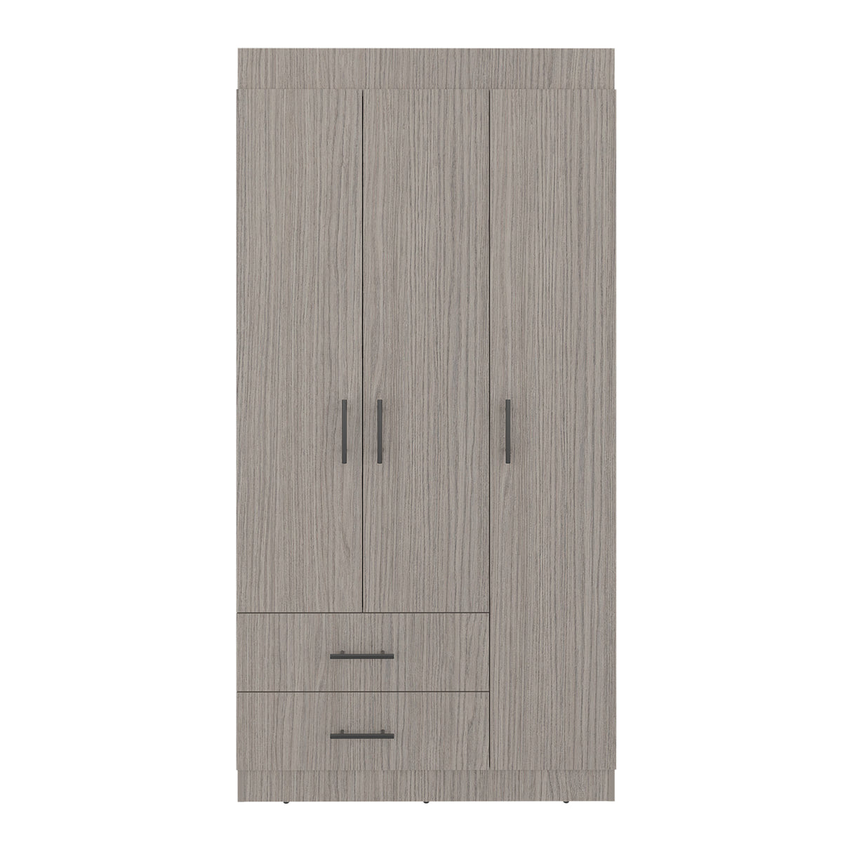 Closet Houston Positano y Wengue 90x180cm con Tres Puertas y con Dos Cajones