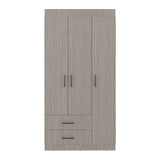Closet Houston Positano y Wengue 90x180cm con Tres Puertas y con Dos Cajones