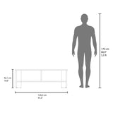 Mesa para TV Navia Plus Wengue 120.3x41.9cm para TV Hasta 55 Pulgadas con Dos Compartimientos