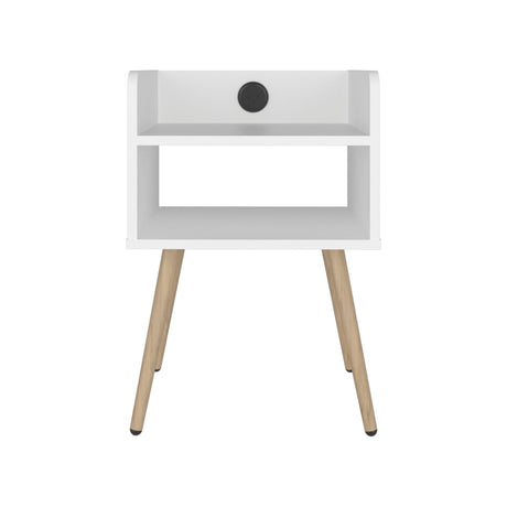 Mesa Noche Didi Blanco USB - Bylmo