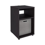 Mesa Auxiliar Mercer Wengue 30.4x48.4cm Rectangular con Dos Compartimientos y con Conector de Carga USB