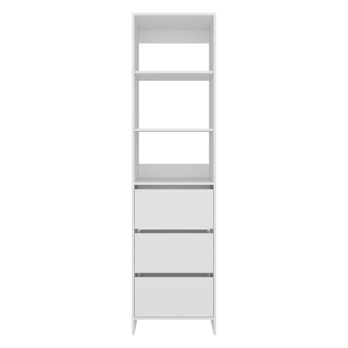 Closet Independiente Blanco 55.8x213.4cm con Tres Cajones y Tres Compartimientos