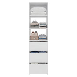 Closet Independiente Blanco 55.8x213.4cm con Tres Cajones y Tres Compartimientos