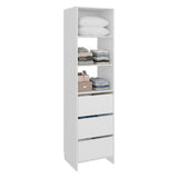 Closet Independiente Blanco 55.8x213.4cm con Tres Cajones y Tres Compartimientos