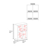 Estantería Vicco Blanco 59.9x77cm Rectangular con Dos Compartimientos y Un Entrepaño