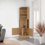 Bar Beijing Fresno 46.9x180.6cm con Tres Compartimientos y con Ocho Portabotellas