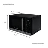 Horno Microondas Challenger Negro 49.5x29cm de 28 Litros con Función Airfryer