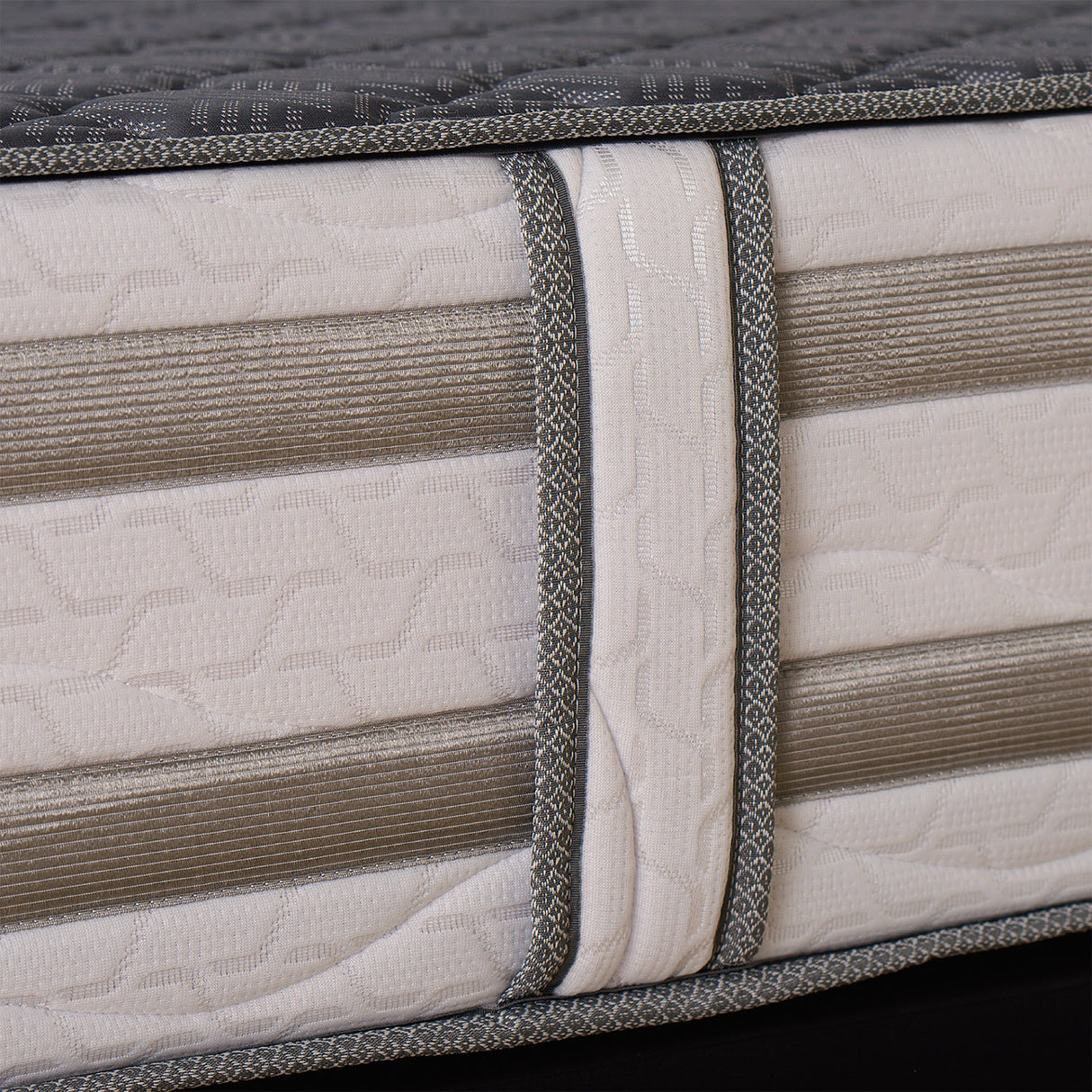 Colchón Moserrate Gris y Blanco Doble 140 X 190 Cm Ortopedico Firme de Espuma y Doble Faz