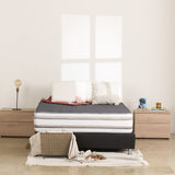 Colchón Moserrate Gris y Blanco Queen 160 X 190 Cm Ortopedico Firme de Espuma y Doble Faz