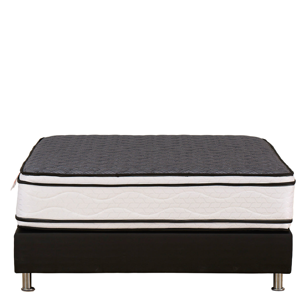 Colchón Andes Resor Gris y Blanco Semidoble 120 X 190 Cm Ortopedico Medio Suave de Resortes y Doble Faz