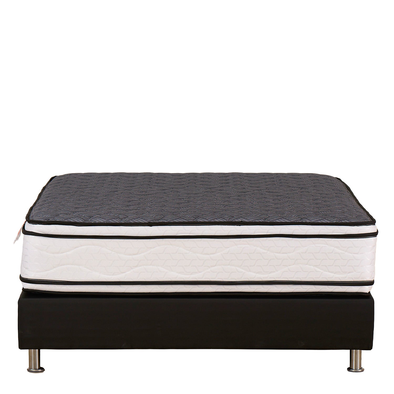 Colchón Andes Resor Gris y Blanco Queen 160 X 190 Cm Ortopedico Medio Suave de Resortes y Doble Faz