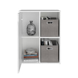 Librero Blanco 59.9x77cm Rectangular con Dos Compartimientos