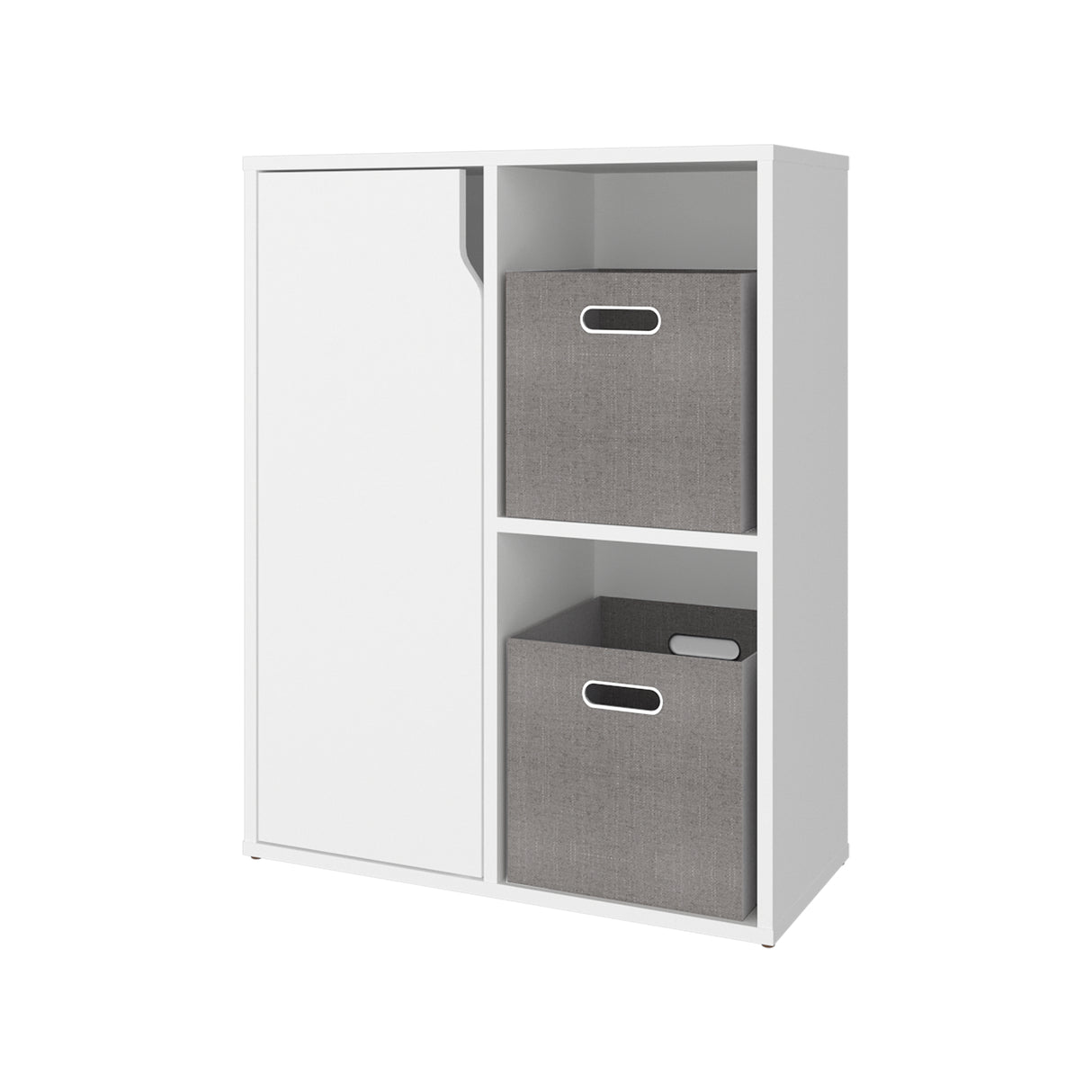 Librero Blanco 59.9x77cm Rectangular con Dos Compartimientos