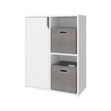 Librero Blanco 59.9x77cm Rectangular con Dos Compartimientos