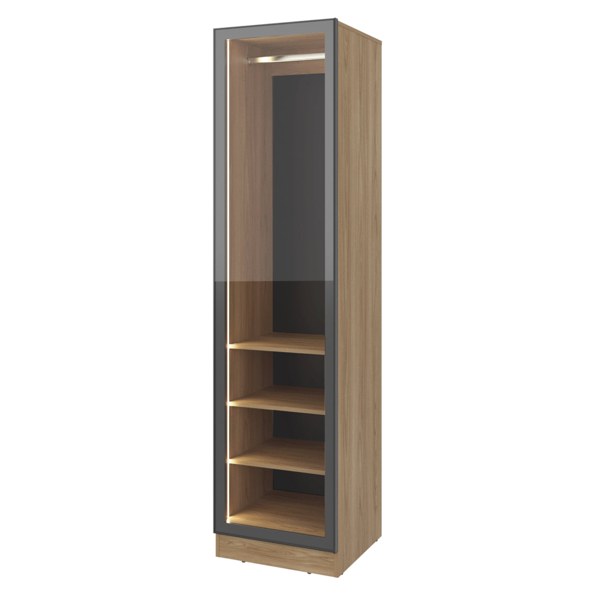 Closet Tolum Fresno Europeo 50x200cm False con una Puerta y Cuatro Compartimientos
