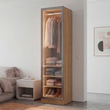 Closet Tolum Fresno Europeo 50x200cm False con una Puerta y Cuatro Compartimientos