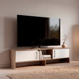 Rack de TV Dago Fresno Europeo 160x41.8cm para TV Hasta 65" Pulgadas con Un Compartimiento