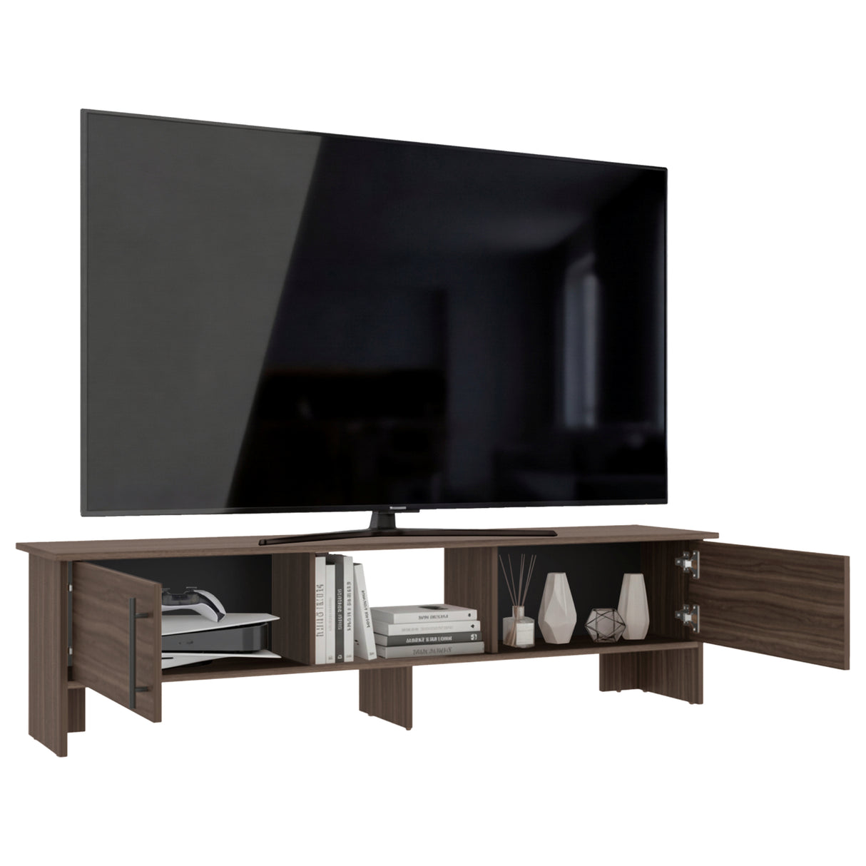 Rack de TV Dago Avellana 160x41.8cm para TV Hasta 65" Pulgadas con Un Compartimiento