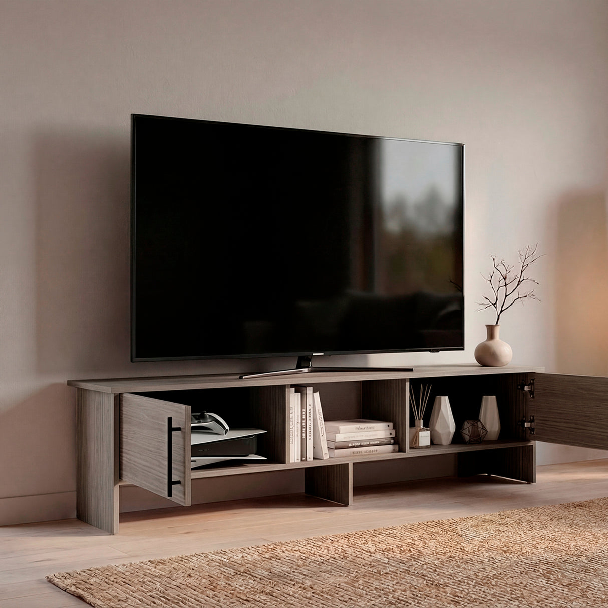 Rack de TV Dago Positano 160x41.8cm para TV Hasta 65" Pulgadas con Un Compartimiento