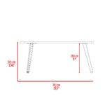 Mesa de Centro Narvik Fresno Europeo 74.1x31.5cm Ovalado con Patas