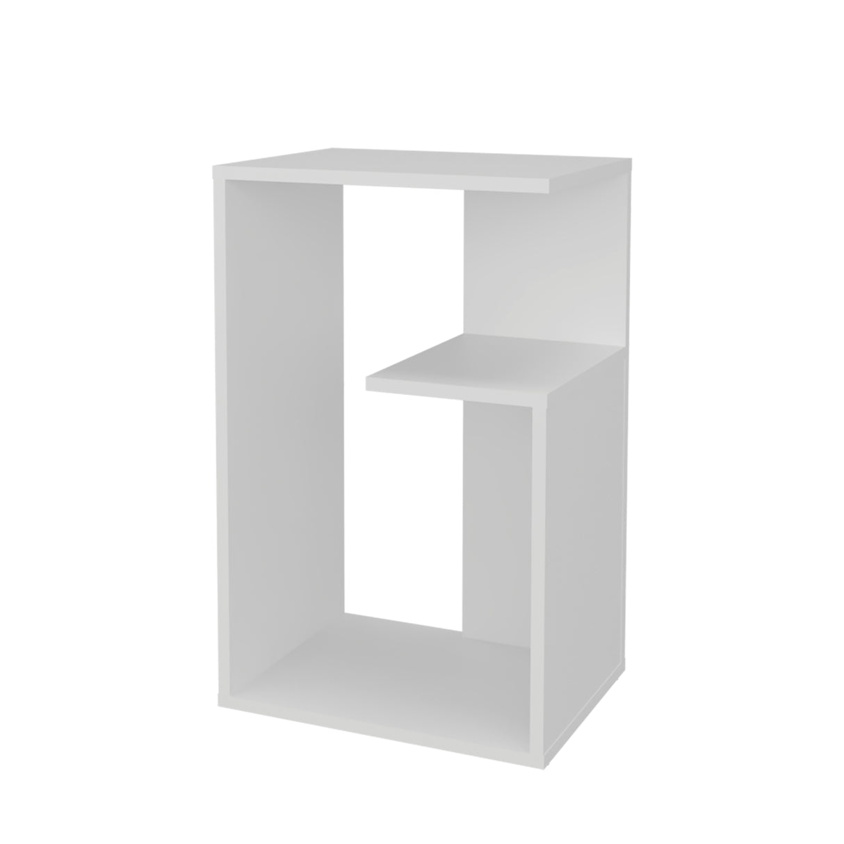 Mesa de Centro Everett Blanco 39.8x63.4cm Rectangular con Compartimiento