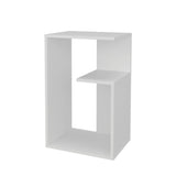 Mesa de Centro Everett Blanco 39.8x63.4cm Rectangular con Compartimiento