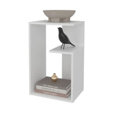 Mesa de Centro Everett Blanco 39.8x63.4cm Rectangular con Compartimiento