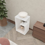 Mesa de Centro Everett Blanco 39.8x63.4cm Rectangular con Compartimiento