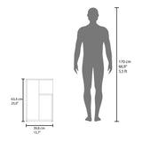 Mesa de Centro Everett Wengue 39.8x63.4cm Rectangular con Compartimiento