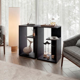 Mesa de Centro Everett Wengue 39.8x63.4cm Rectangular con Compartimiento