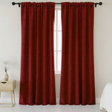 Cortina Jacquard Vinotinto 270x215cm Doble Faz de Simbolos Geometricos