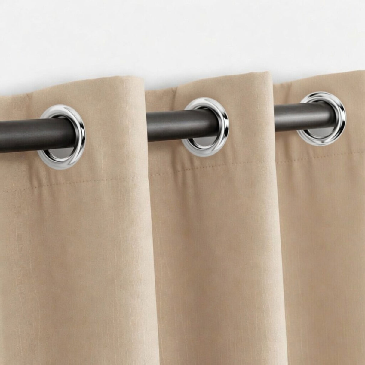 Cortina Blackout Beige Oscuro 280x220cm Doble Faz Acústica de Lineas