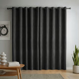 Cortina Blackout Gris Oscuro 280x220cm Doble Faz Acústica de Lineas