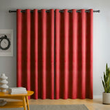 Cortina Blackout Rojo 280x220cm Doble Faz Acústica de Lineas