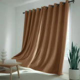 Juego de Cortinas Blackout Marrón 280x220cm Doble Faz de Lineas