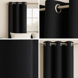 Cortina Semiblackout Negro 270x200cm Doble Faz Fondo Entero