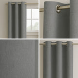 Cortina Semiblackout Gris Oscuro 270x200cm Doble Faz Fondo Entero