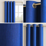 Cortina Semiblackout Azul Rey 270x200cm Doble Faz Fondo Entero