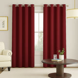 Cortina Semiblackout Vinotinto 270x200cm Doble Faz Fondo Entero