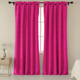 Cortina Jacquard Tradicional Fucsia 270x215cm Doble Faz de Simbolos Geometricos