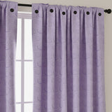 Cortina Jacquard Tradicional Lila 270x215cm Doble Faz de Simbolos Geometricos