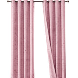 Cortina Jacquard Tradicional Premium Rosa 270x200cm Acústica de Figuras Geometricas