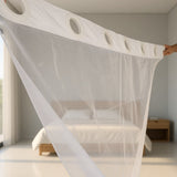 Velo Argollado Blanco 270x220cm Doble Faz Fondo Entero