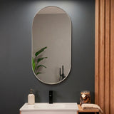 Espejo de Pared Rainbow Taupe 50x100cm Ovalado con Marco En PVC