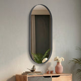 Espejo de Pared Rainbow Plomo 50x100cm Ovalado con Marco En PVC