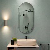 Espejo de Pared Rainbow Plomo 50x100cm Ovalado con Marco En PVC