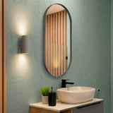 Espejo de Pared Rainbow Plomo 50x100cm Ovalado con Marco En PVC