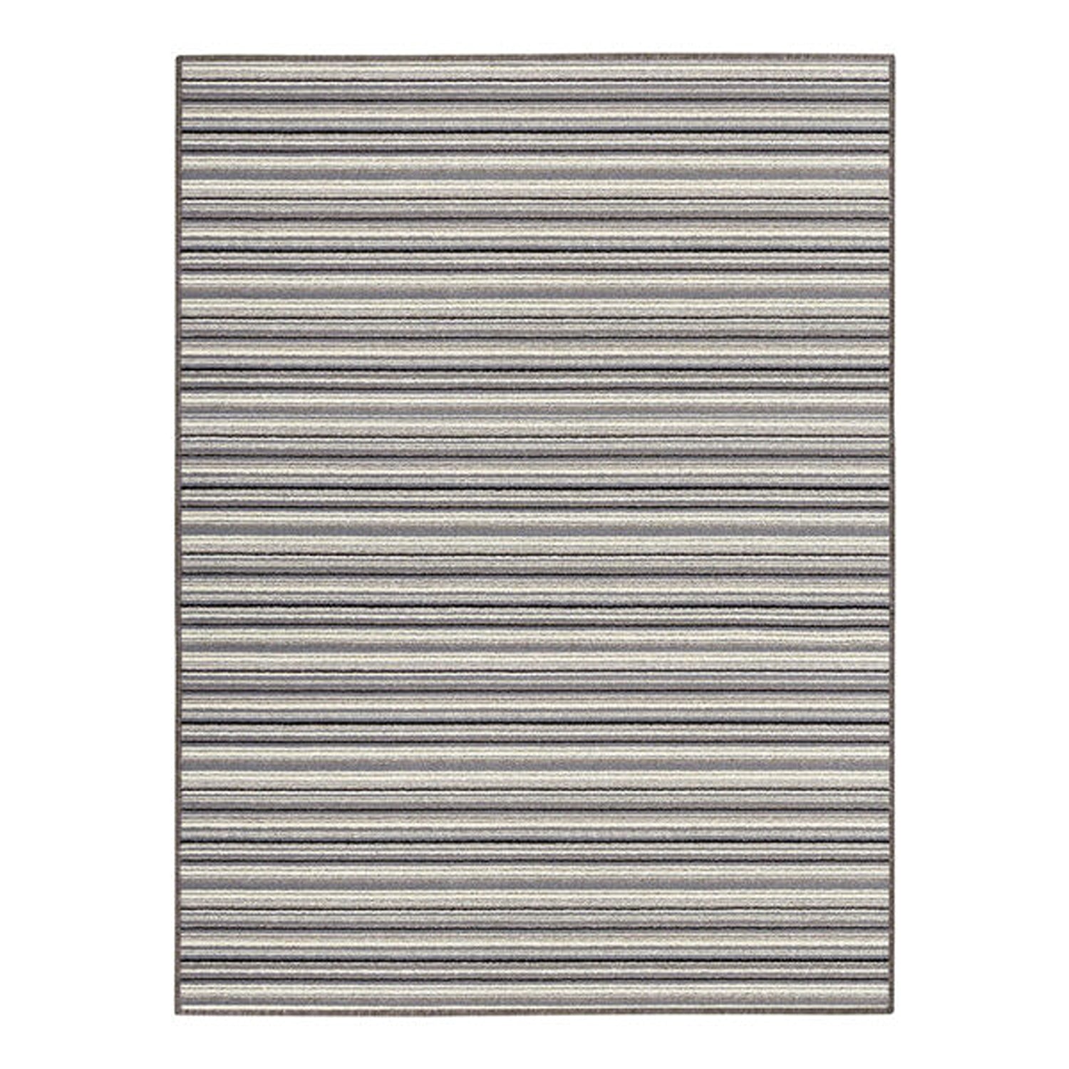 Alfombra Newark Negro y Multicolor 150x200cm Rectangular Suave para Sala De Estar de Lineas